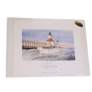 'Lights of the Great Lakes' Signed Print by Randall Higdon - St. Joseph Pier
